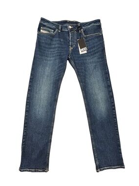 Diesel Industry Safado‎ Straight Men’s Washed Blue Jeans NWT 33/32 Button Fly